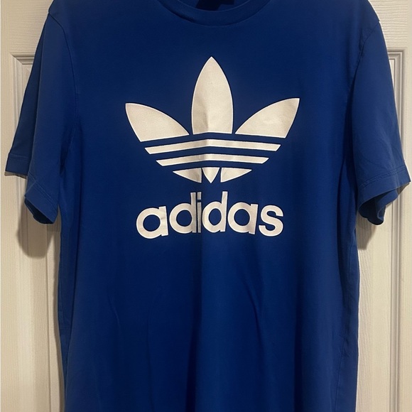 Adidas Men's Royal Blue Tee with White Logo Size Large - Picture 2 of 6